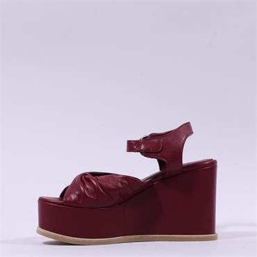 Marco Moreo Buenos Aires Platform Sandal - Burgundy Leather